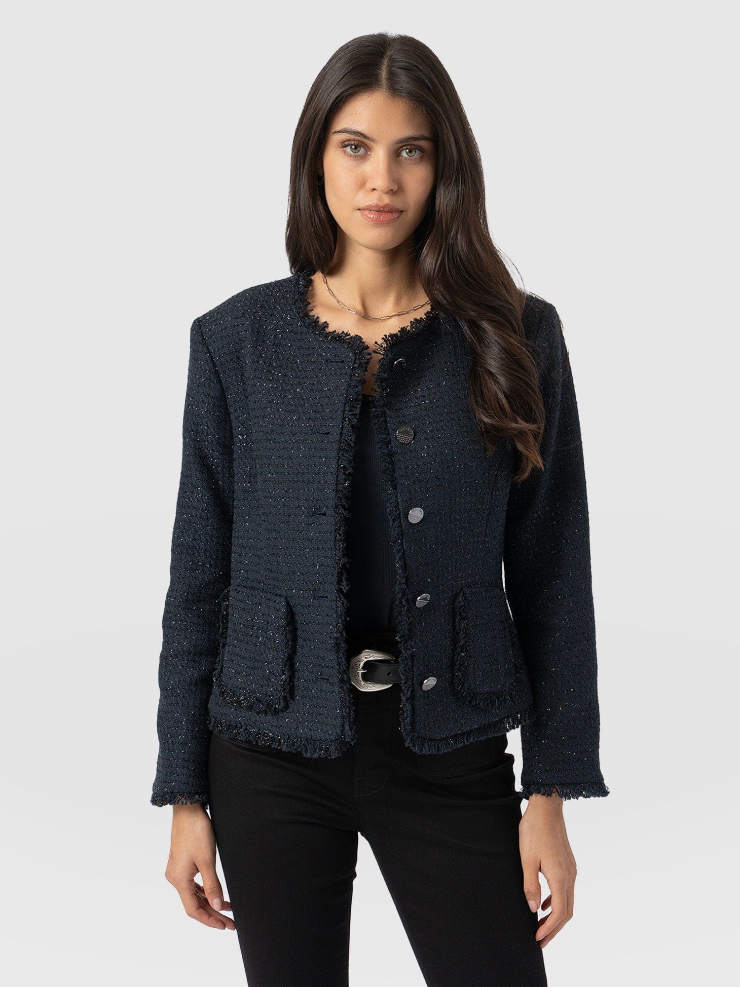 Ashby Jacket Navy - Women's Jackets | Saint + Sofia® UK