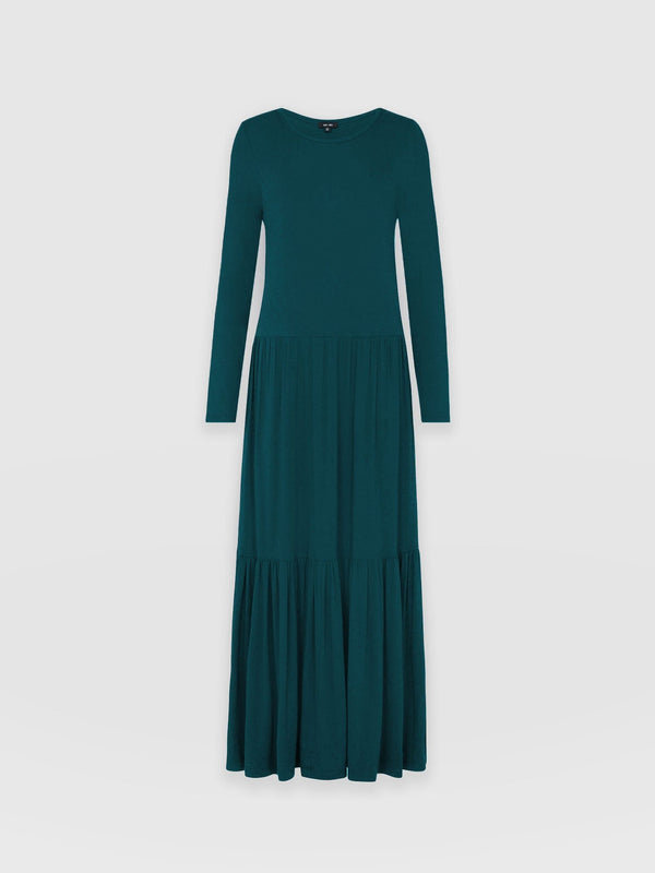 Greenwich Dress Long Sleeve - Deep Green