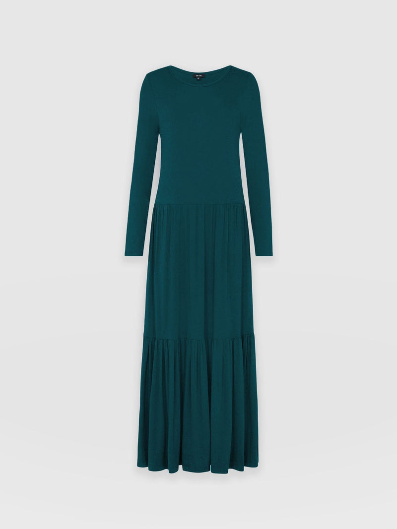 Greenwich Dress Long Sleeve - Deep Green