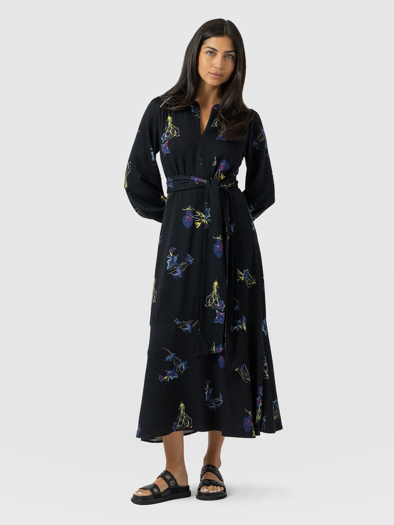 Adaline Zip Up Dress - Blue Lily Gardens