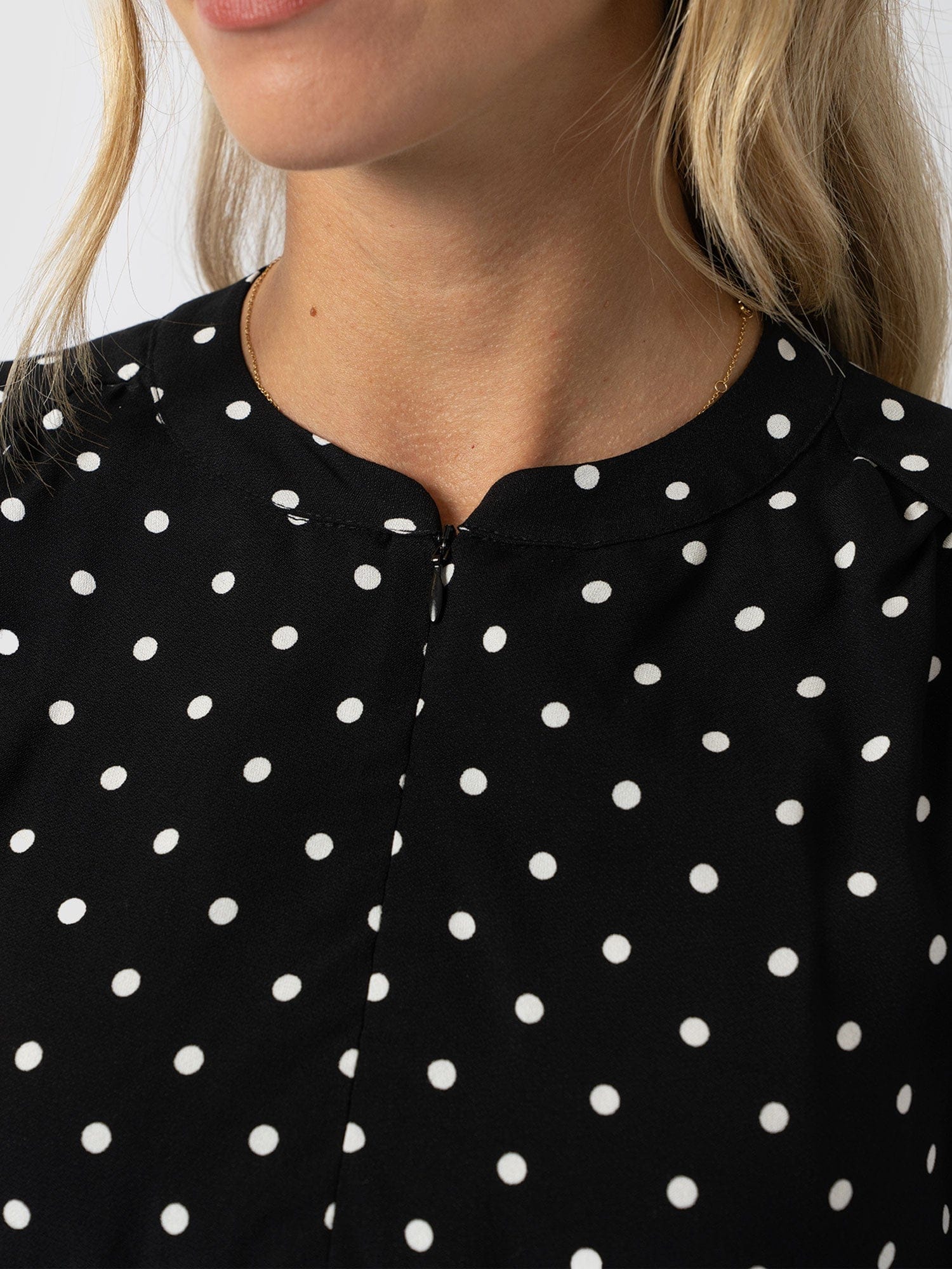 Adaline Zip Up Dress - Black Polka Dot - Women's Dresses | Saint + Sofia® UK