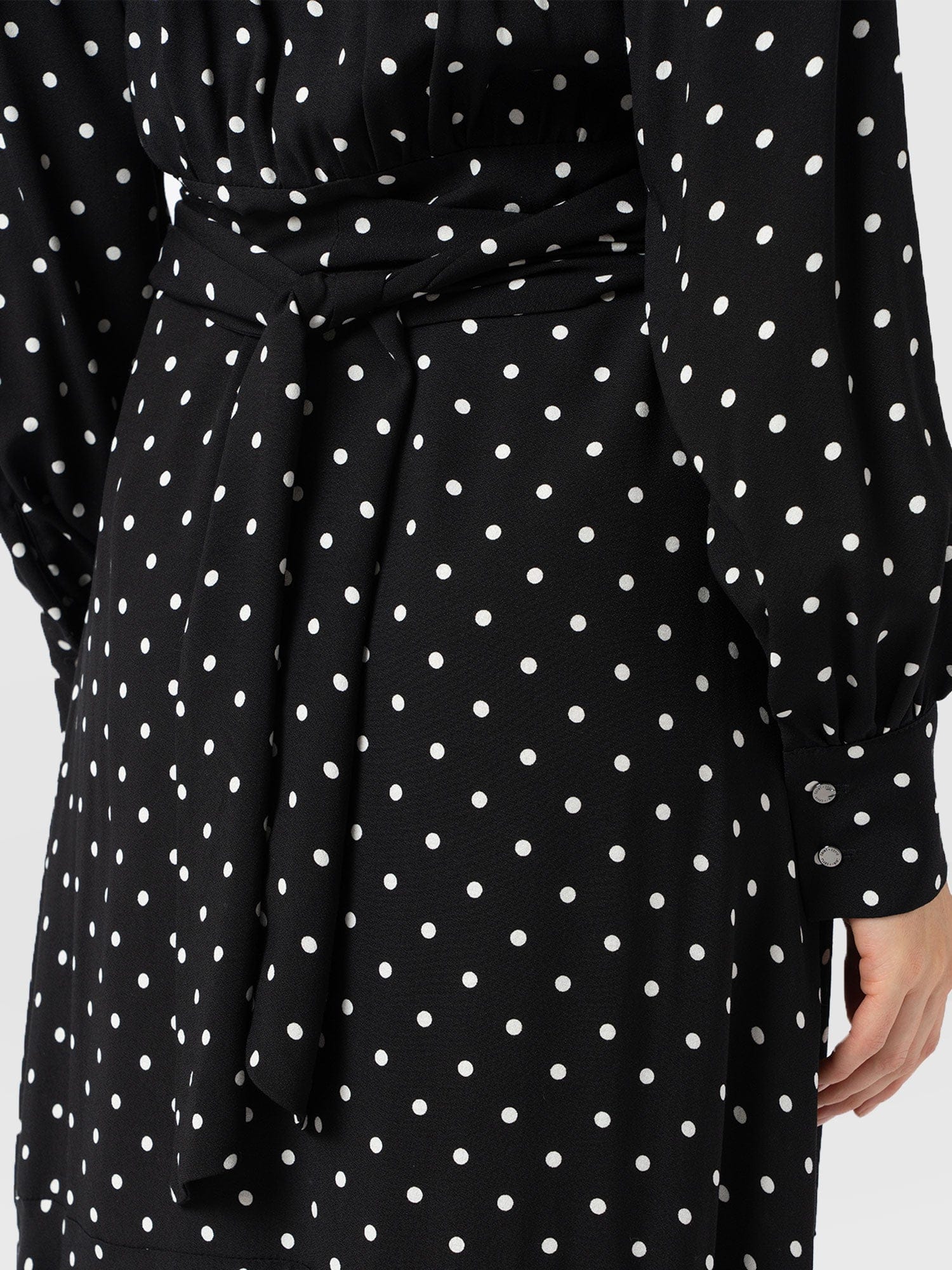 Adaline Zip Up Dress - Black Polka Dot - Women's Dresses | Saint + Sofia® UK