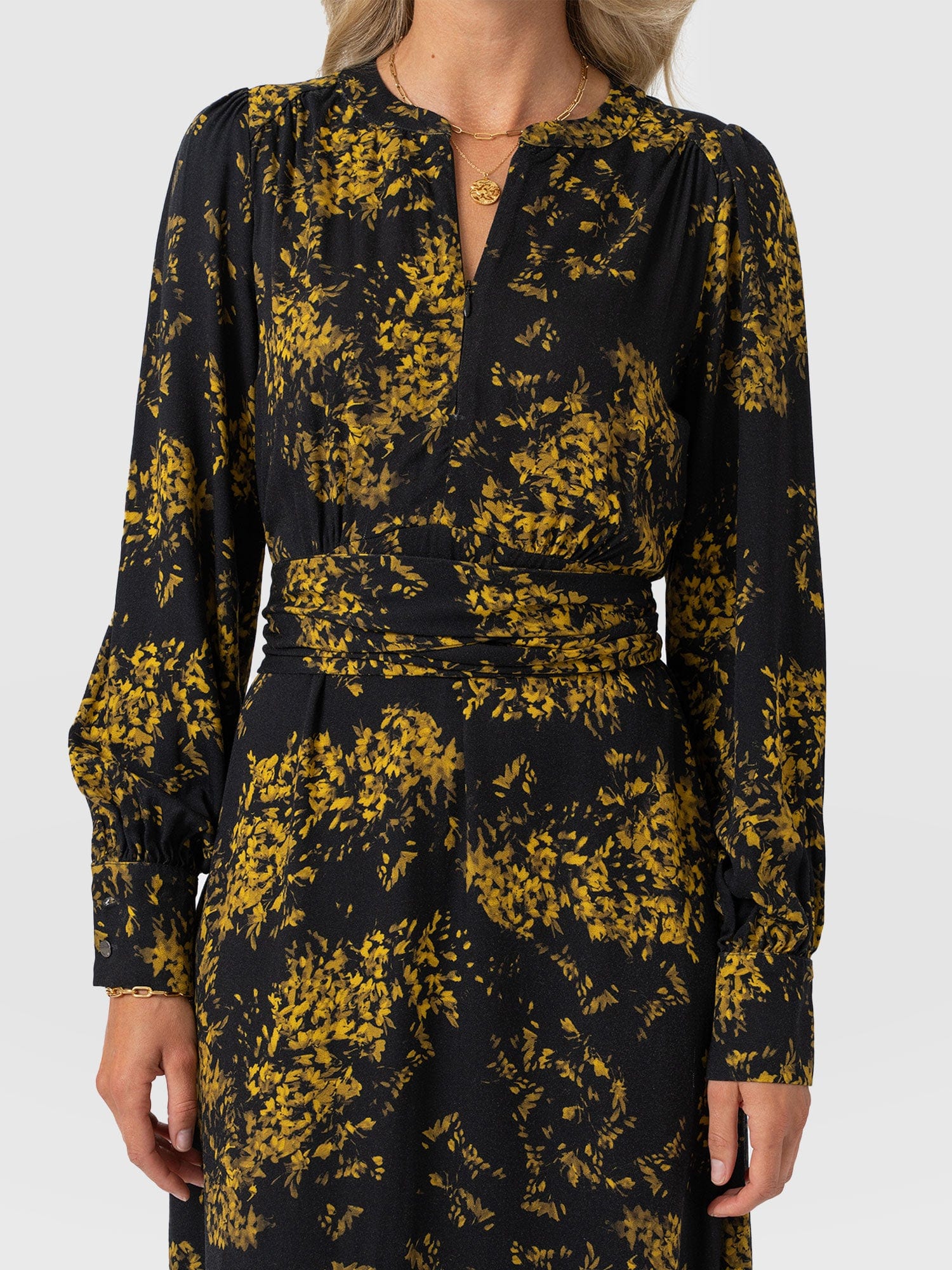 Adaline Zip Up Dress - Yellow Mimosa - Women's Dresses | Saint + Sofia® UK