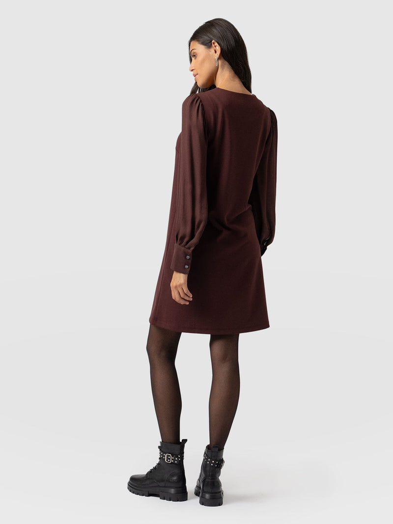 Esme Zip Up Dress - Maroon