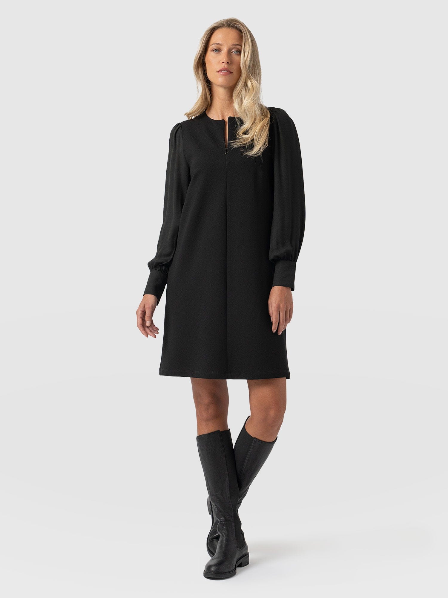 Esme Zip Up Dress - Black