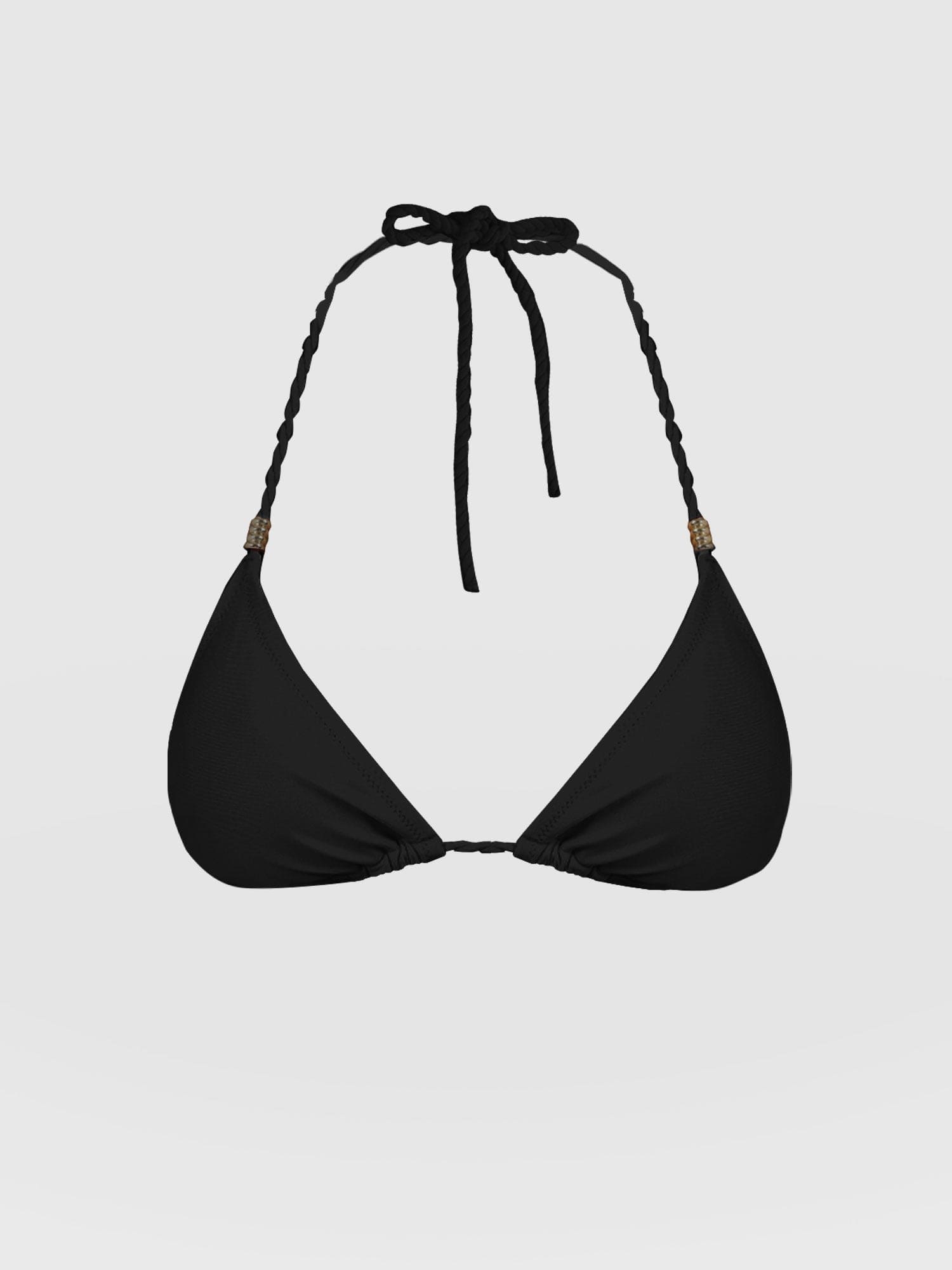 Alba Triangle Bikini Top - Black