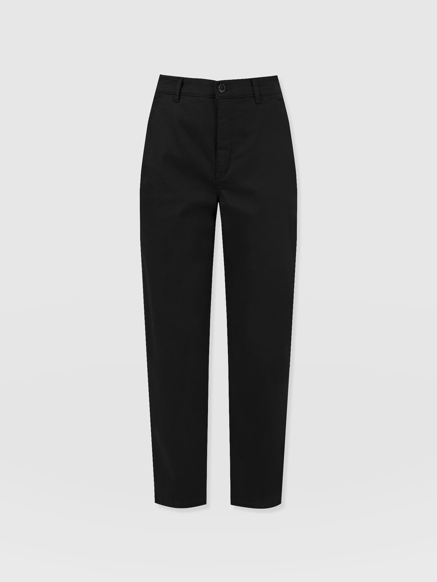 Alma Barrel Leg Chino - Black