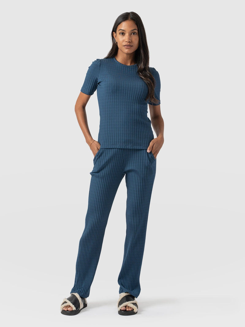 Apartment Pant - Teal Rib