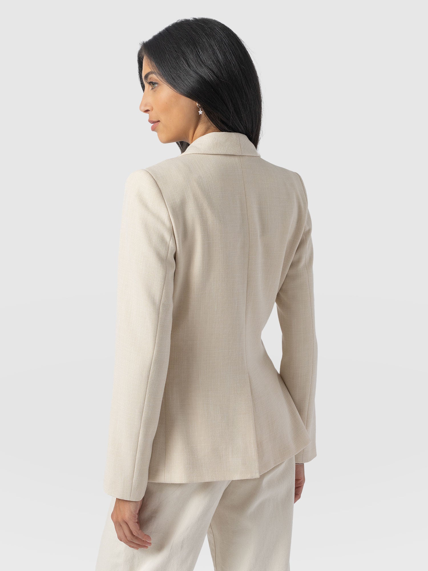Argent Blazer - Cream - Women's Jackets | Saint + Sofia® UK