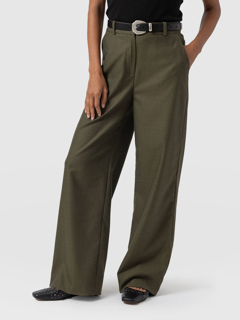 Argent Wide Leg Pant - Khaki