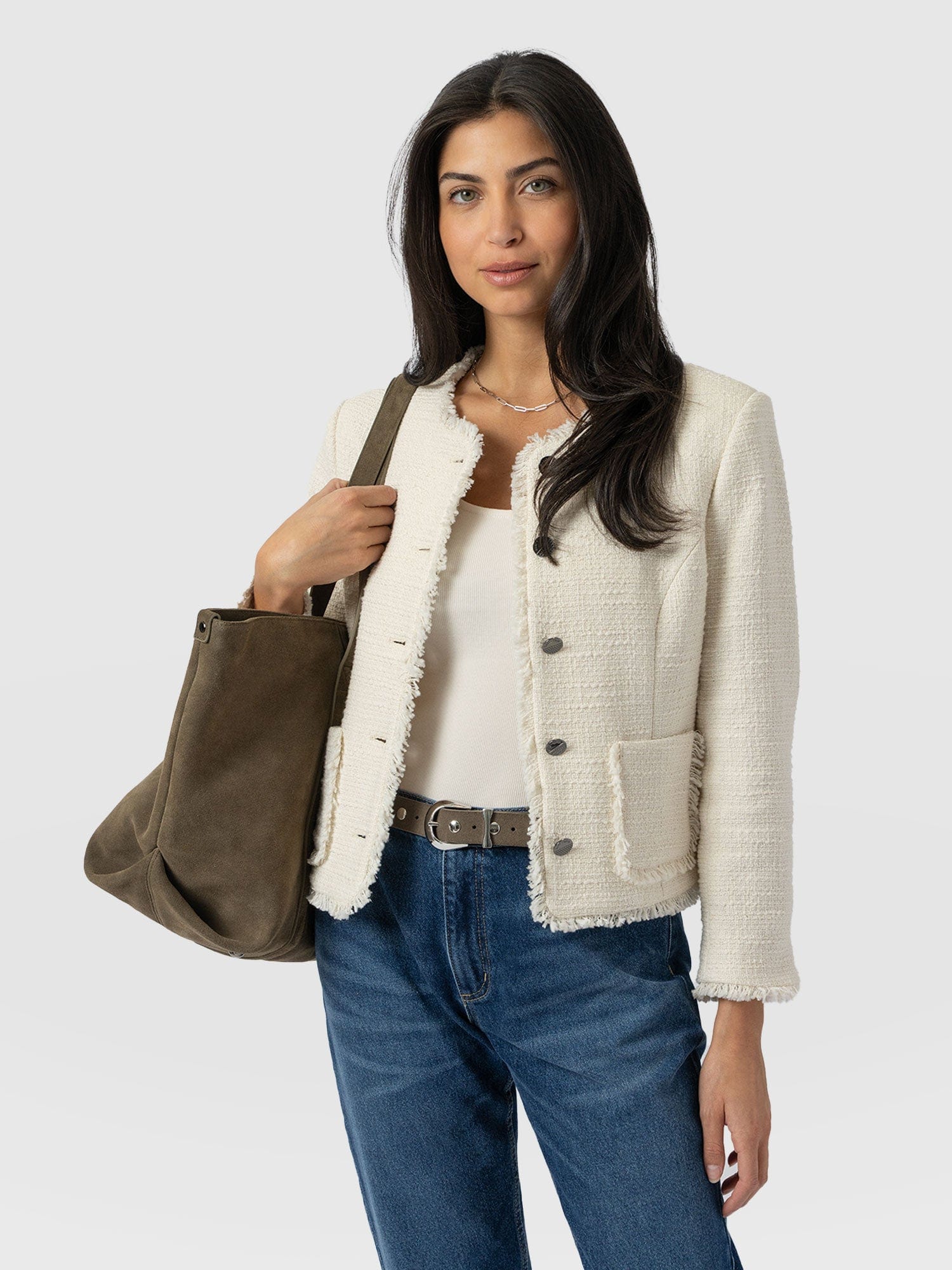 Ashby Jacket - Cream - Women's Jackets | Saint + Sofia® UK