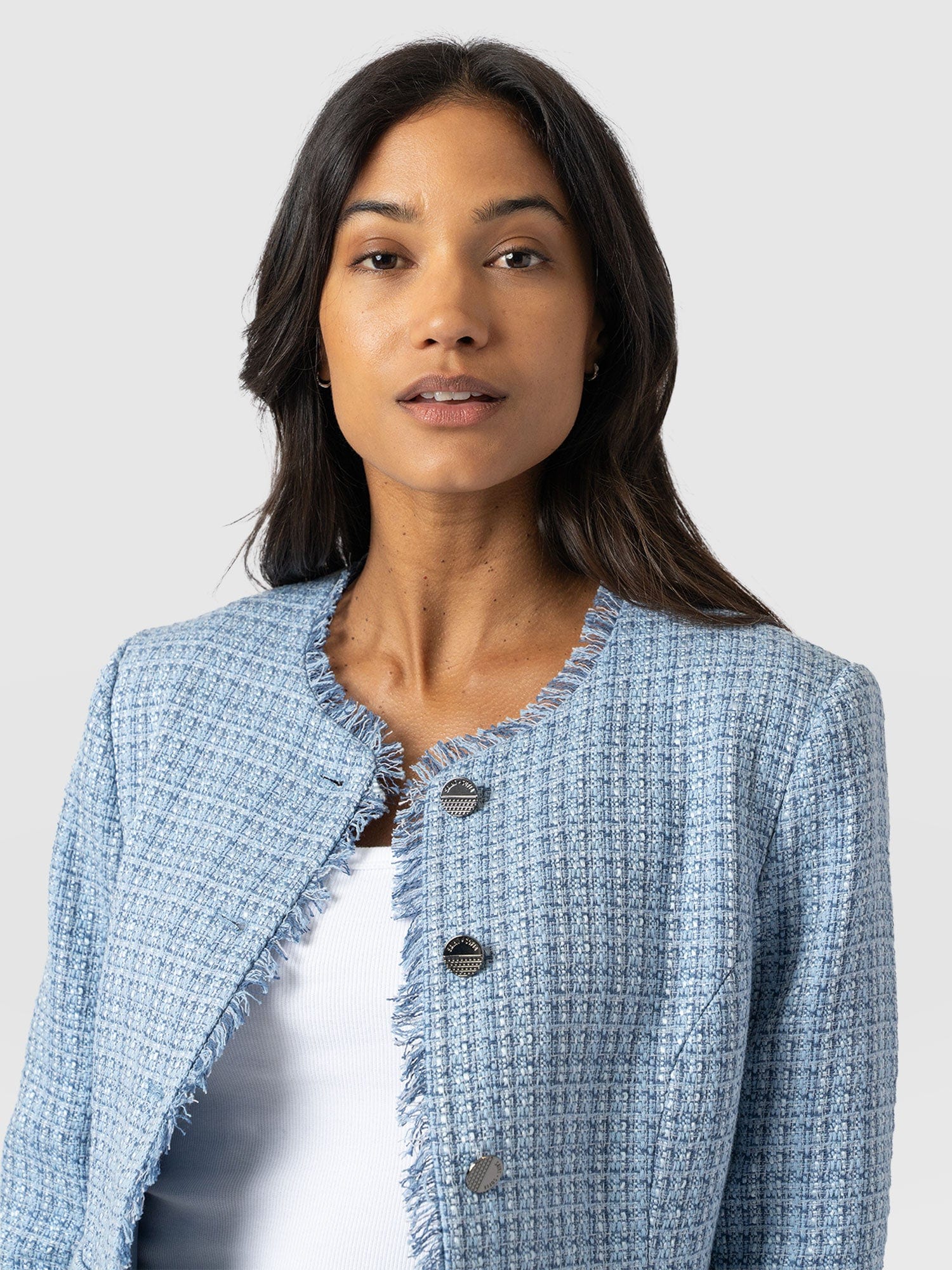 Ashby Jacket Pale Blue - Women's Jackets | Saint + Sofia® UK