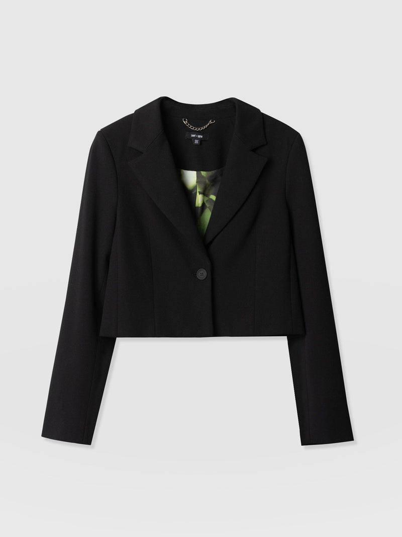 Astrid Cropped Blazer - Black