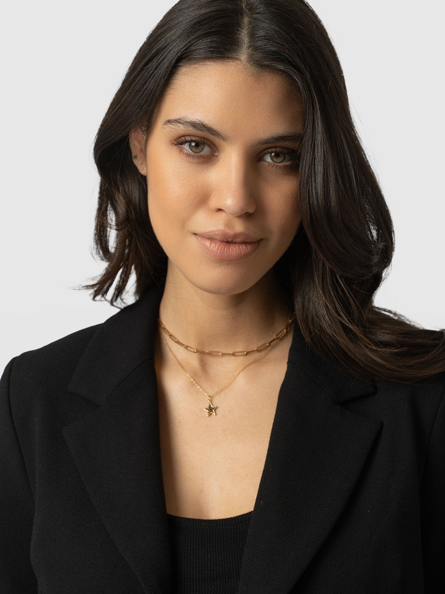 Astrid Cropped Blazer Black - Women's Blazers | Saint + Sofia® UK