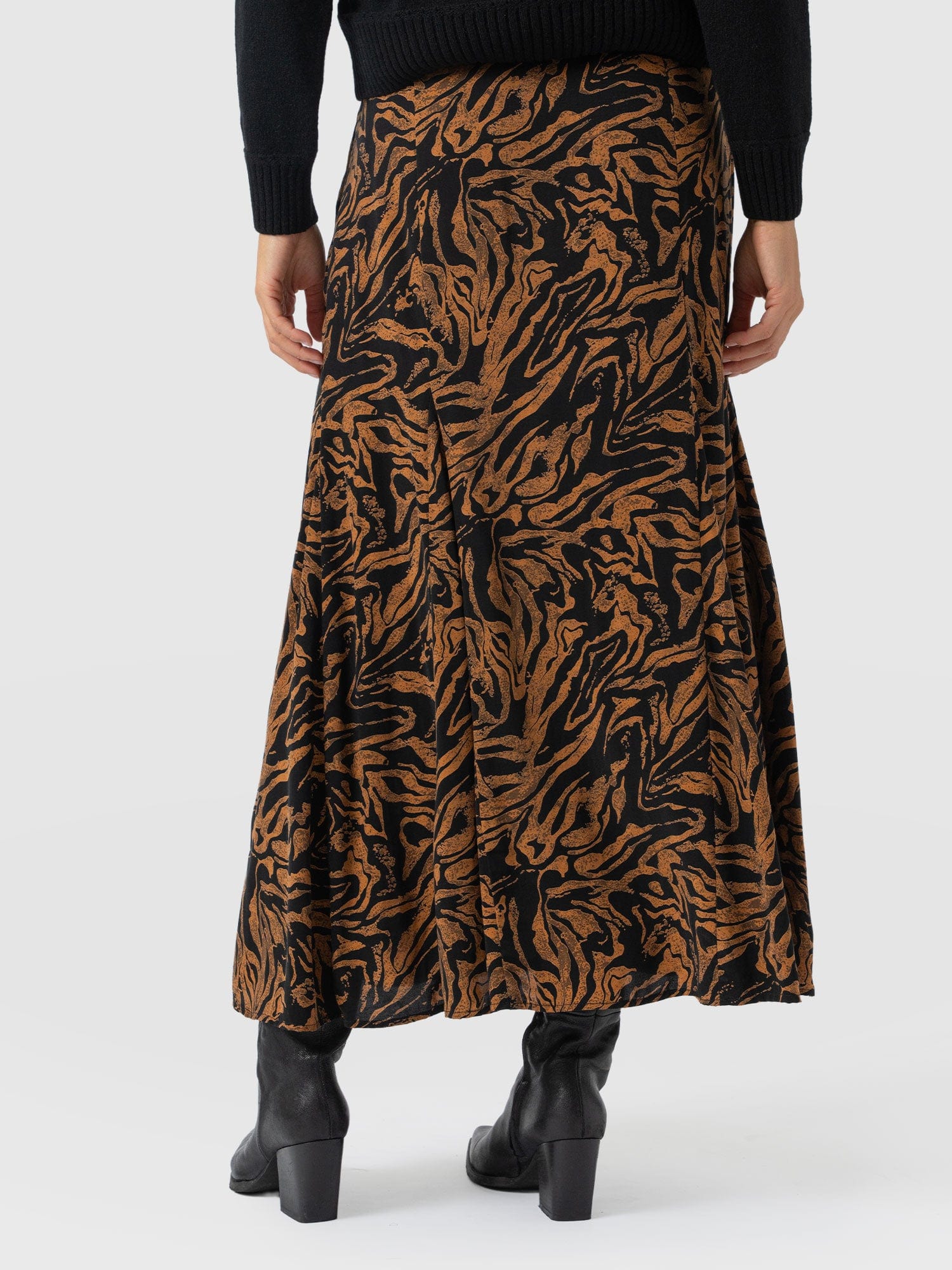 Audrey Skirt - Brown Zebra - Women's Skirts | Saint + Sofia® UK