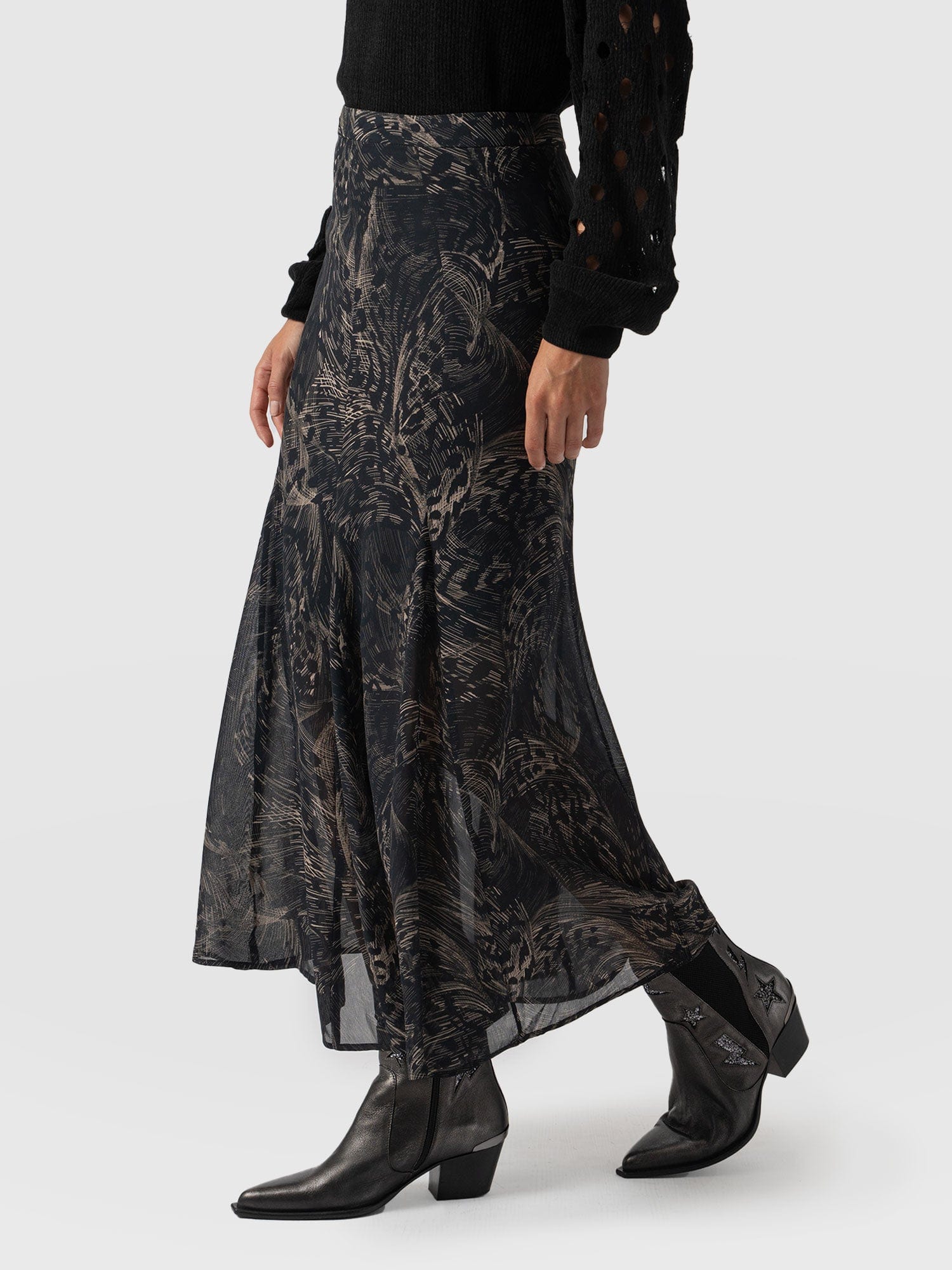 Audrey Skirt Spot Feather - Women's Skirts | Saint + Sofia® UK