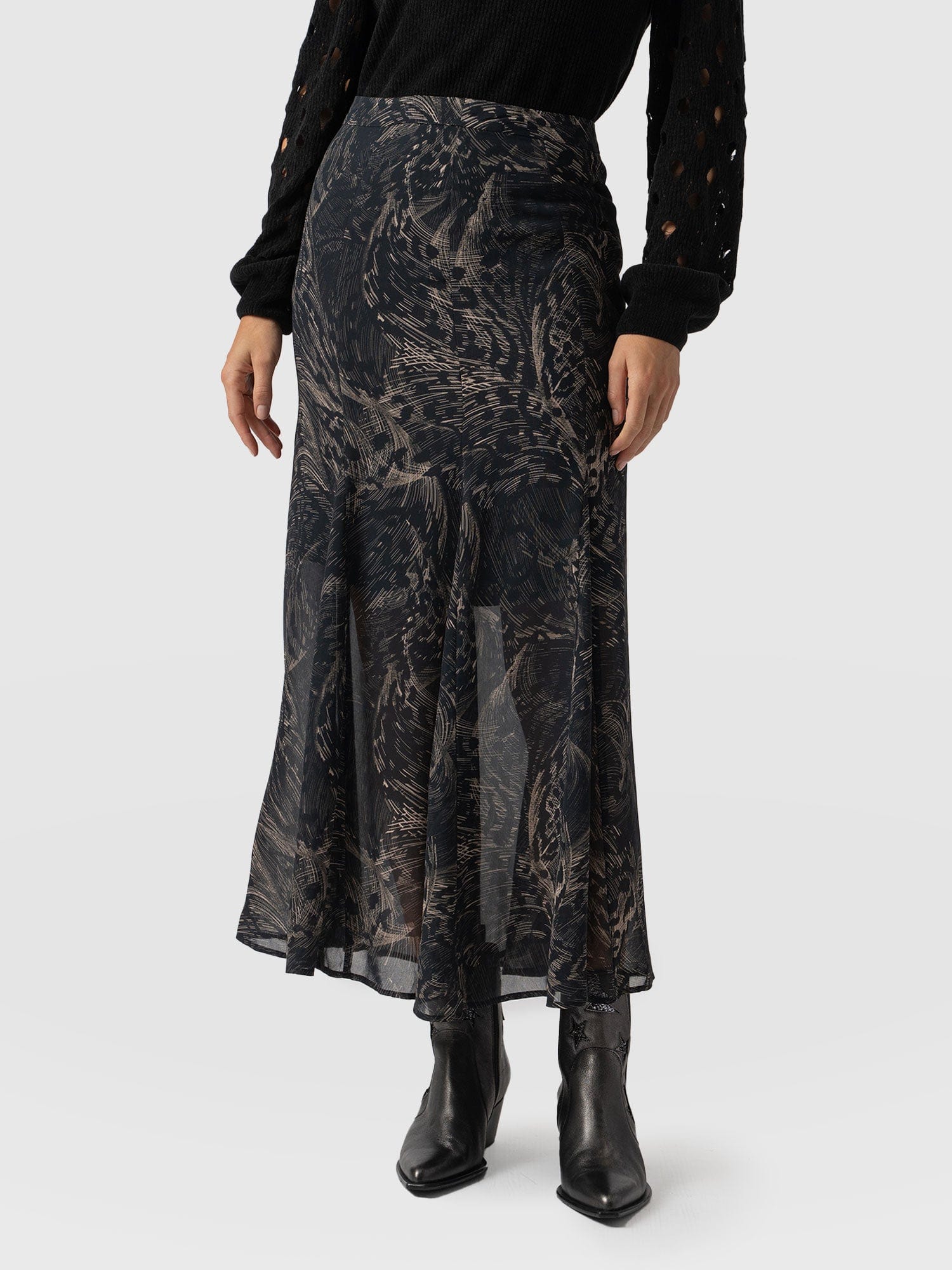 Audrey Skirt Spot Feather - Women's Skirts | Saint + Sofia® UK