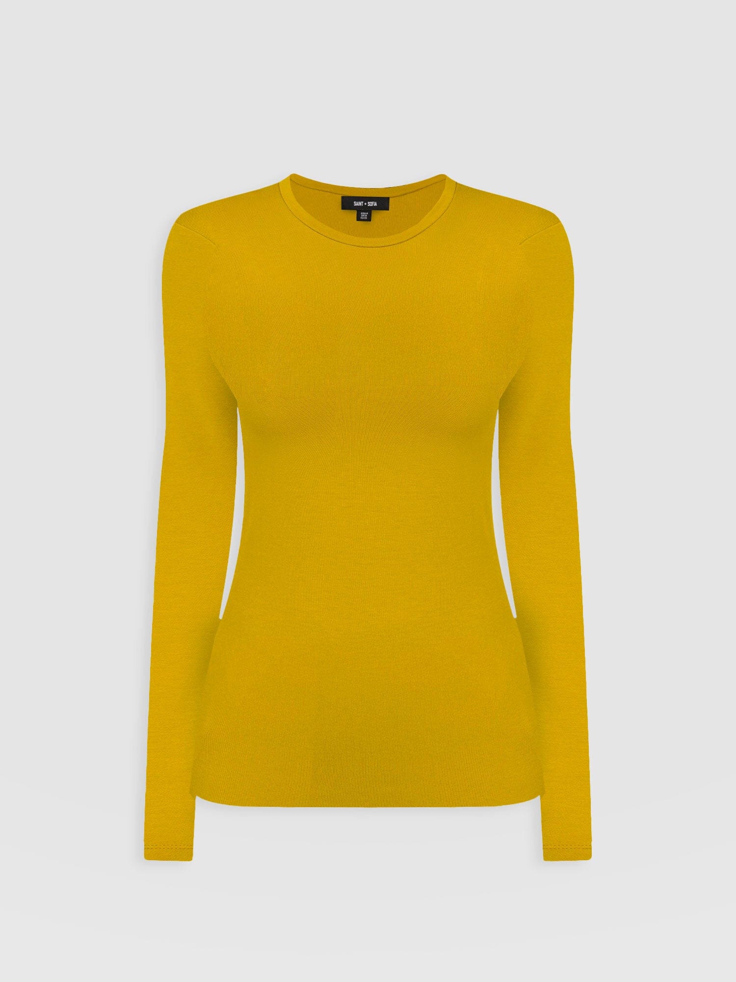 Austen Crew Neck Long Sleeve Tee - Mustard