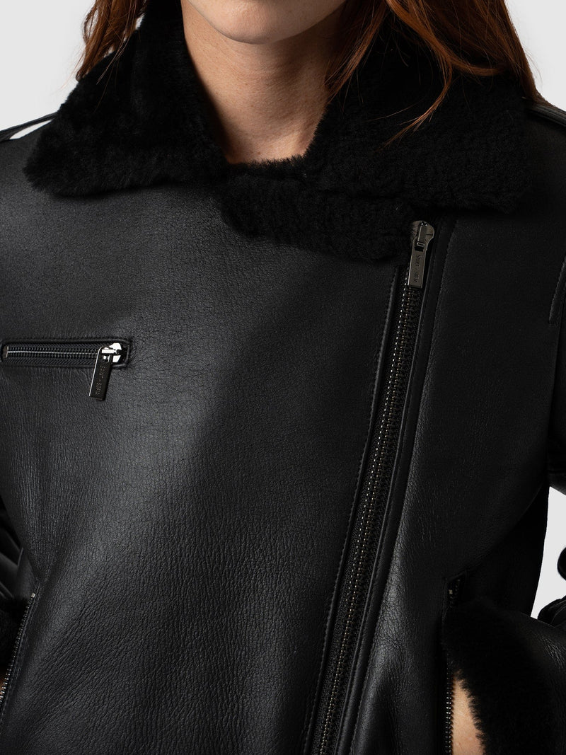 Spitfire Shearling Jacket - Black