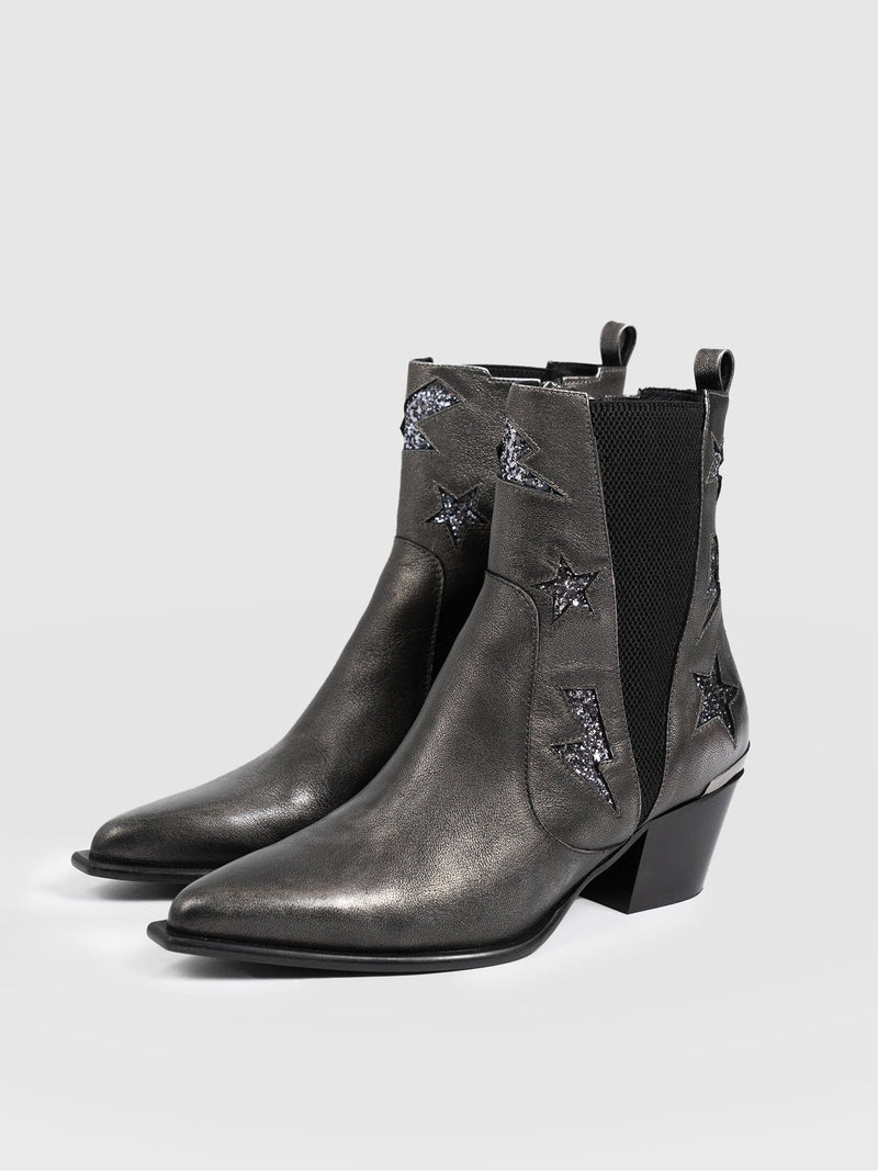 Billie Rock Boot - Gunmetal