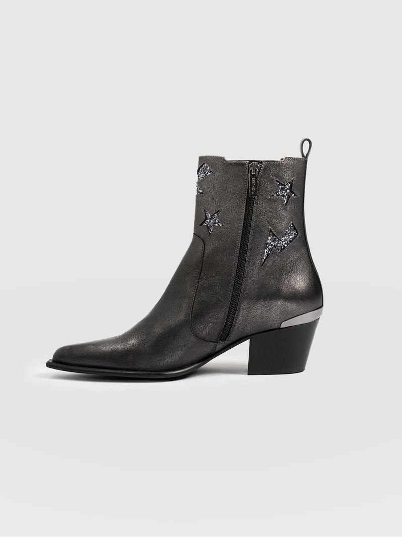 Billie Rock Boot - Gunmetal