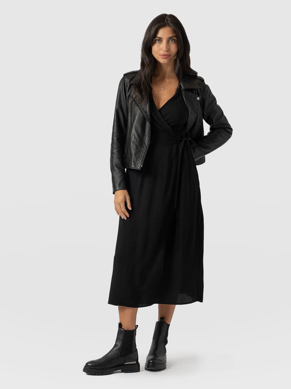 Bonnie Wrap Dress - Black