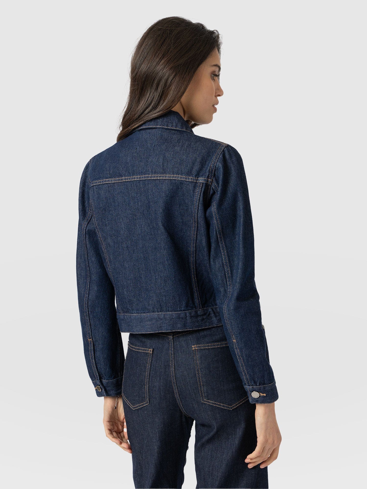 Bowie Denim Jacket - Indigo Blue - Women's Jackets | Saint + Sofia® UK