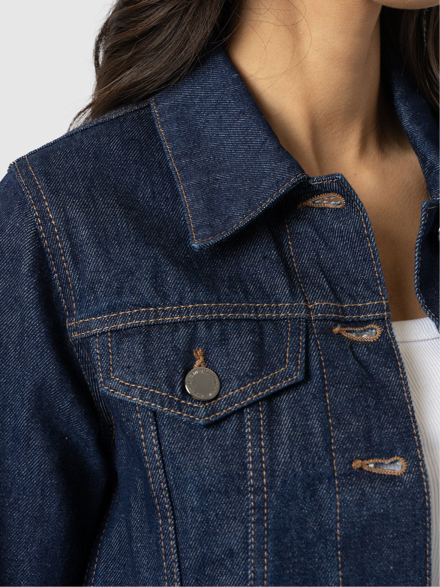 Bowie Denim Jacket - Indigo Blue - Women's Jackets | Saint + Sofia® UK
