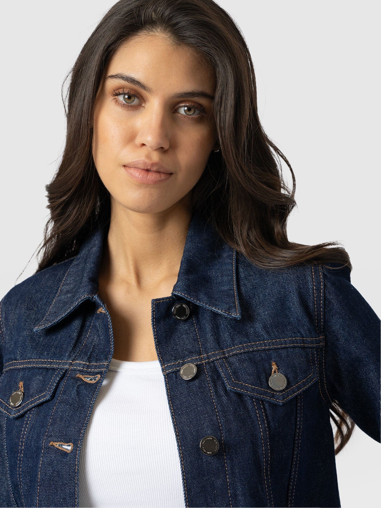 Bowie Denim Jacket - Indigo Blue - Women's Jackets | Saint + Sofia® UK