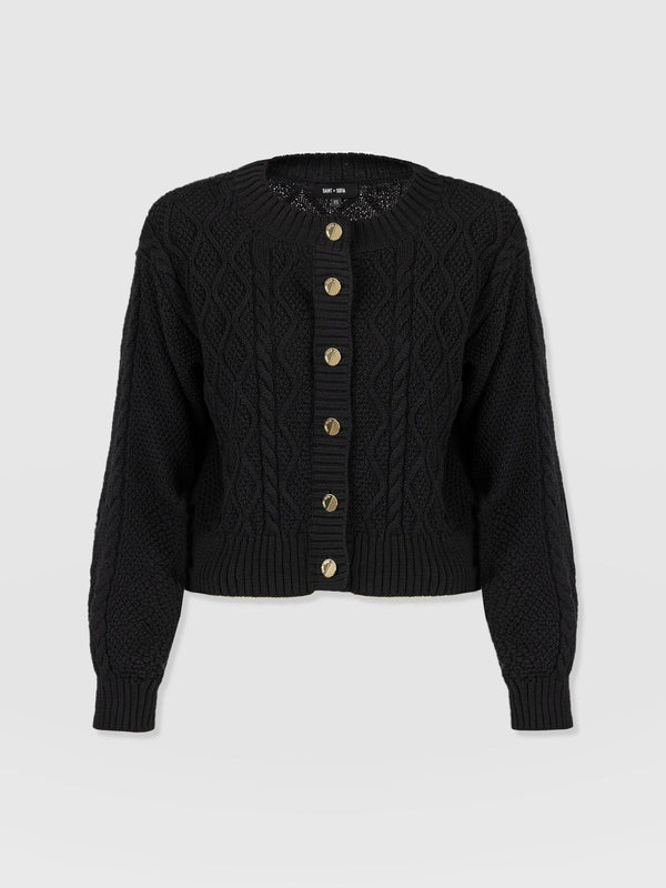 Bronte Cable Cardigan - Black