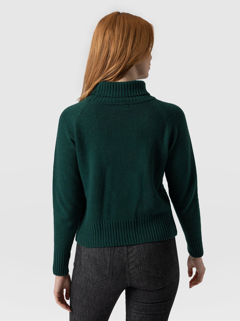 Brook Cable Knit Jumper - Green