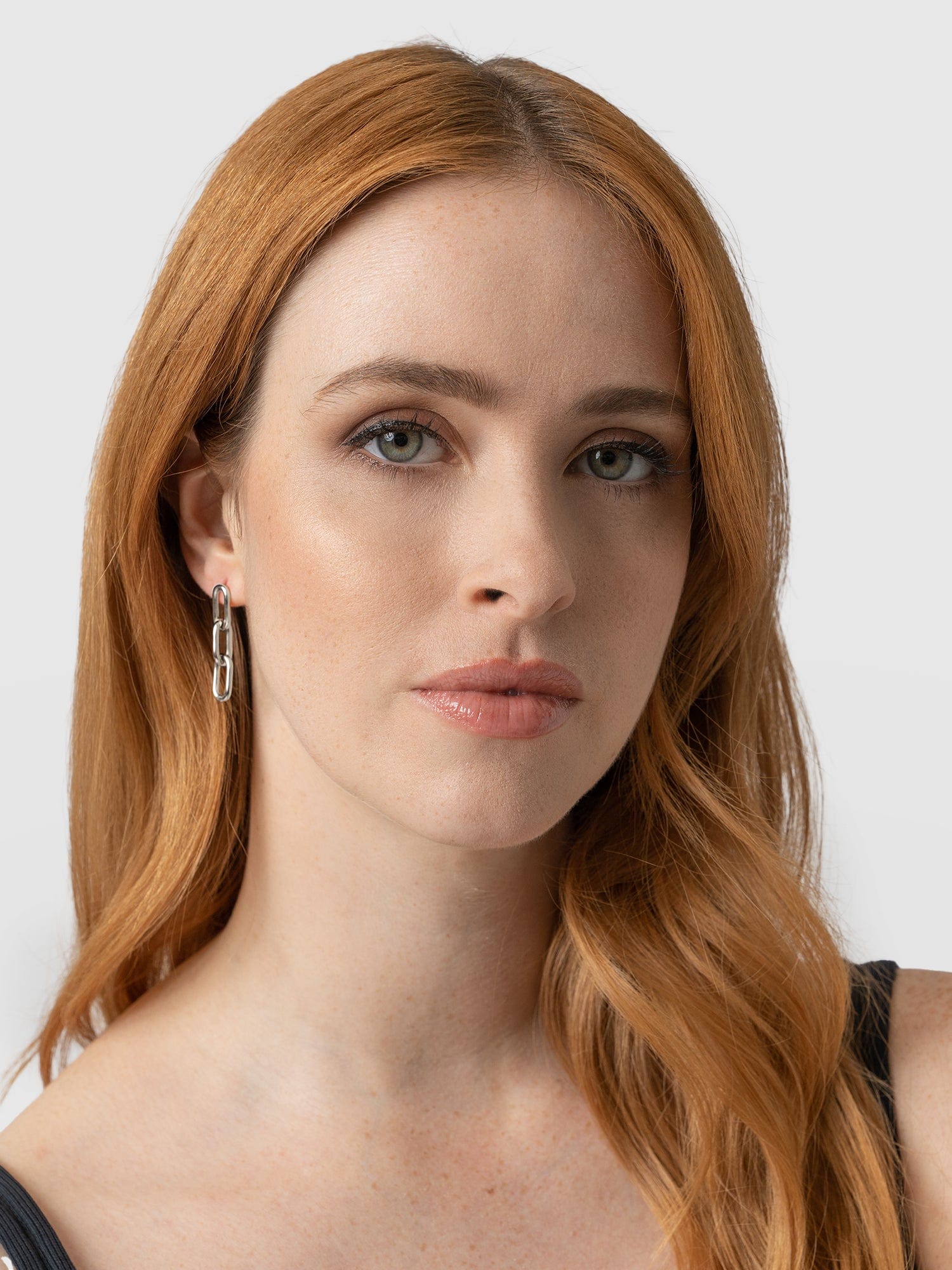 Cable Chain Drop Earrings Silver - Women's Jewellery | Saint + Sofia® UK