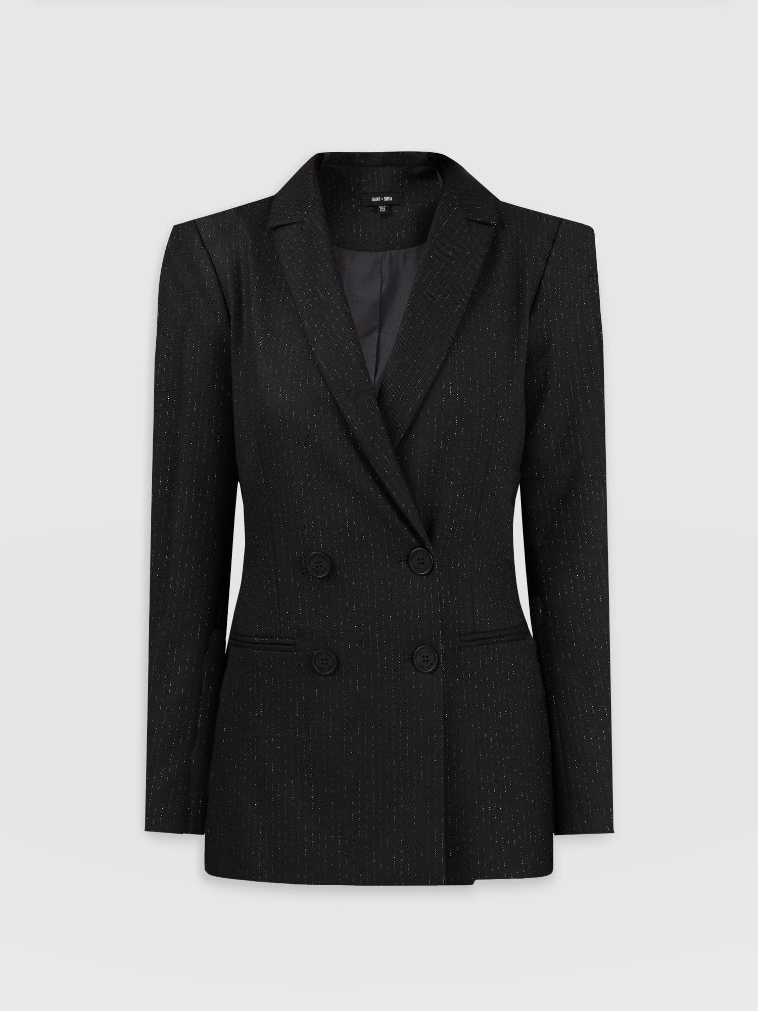 Cambridge Blazer - Black Pinstripe