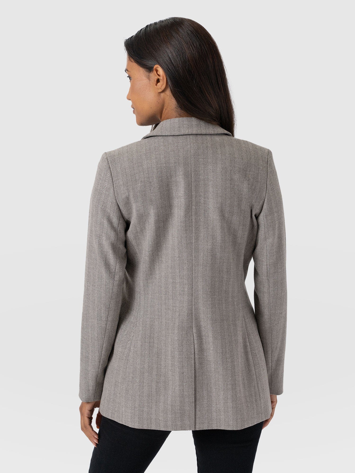 Cambridge Blazer - Brown Herringbone - Women's Jackets | Saint + Sofia® UK
