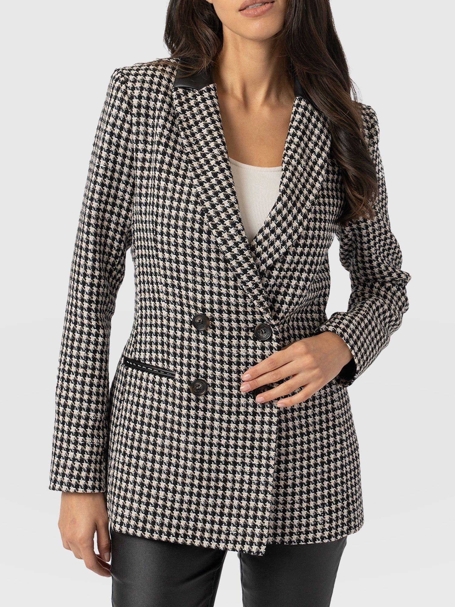 Cambridge Blazer Houndstooth - Women's Blazers | Saint + Sofia® UK