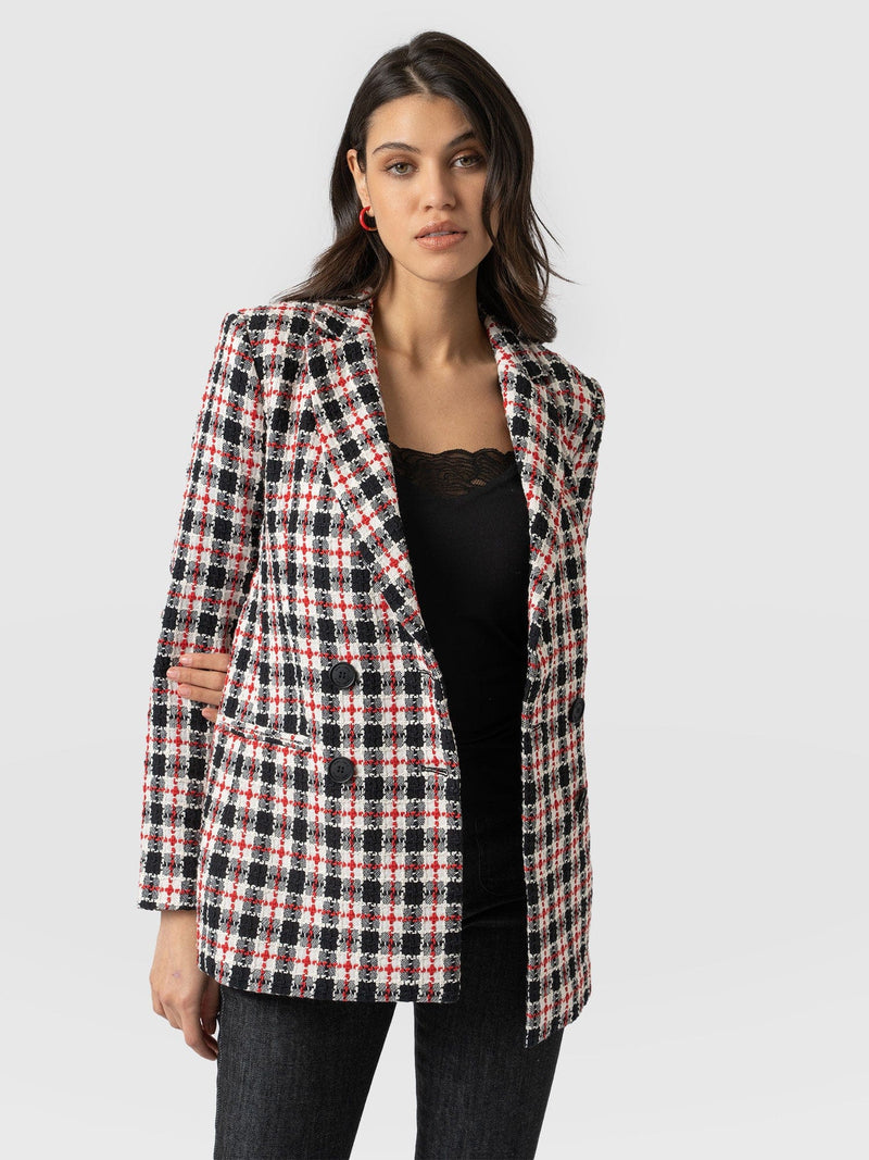 Cambridge Blazer - Red Bouclé