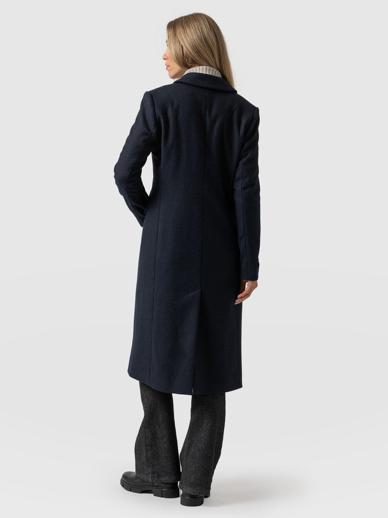 Cambridge Coat - Navy Chevron