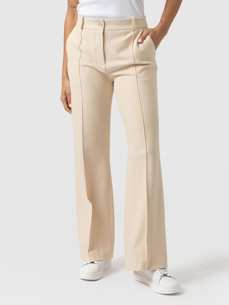 Cambridge Tailored Wide Leg Pant - Beige