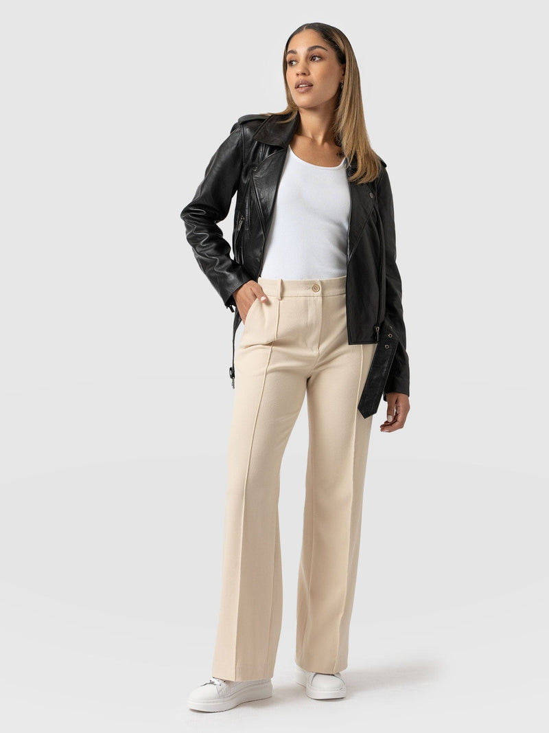 Cambridge Tailored Wide Leg Pant - Beige