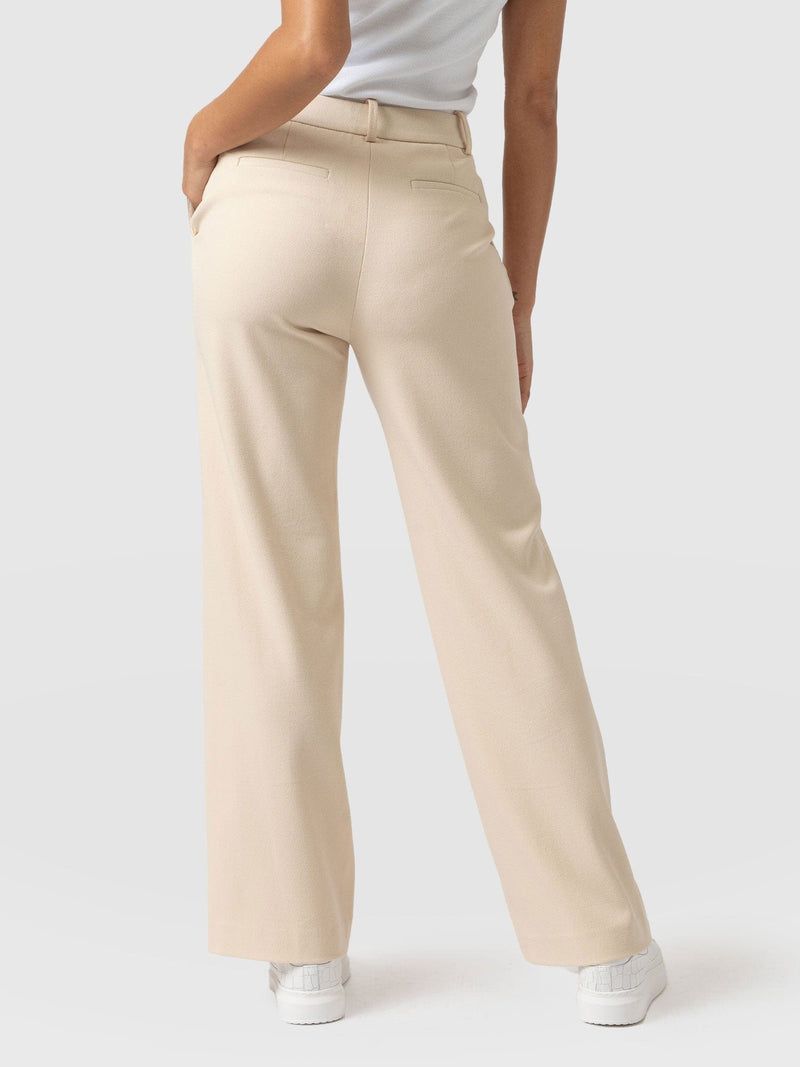 Cambridge Tailored Wide Leg Pant - Beige