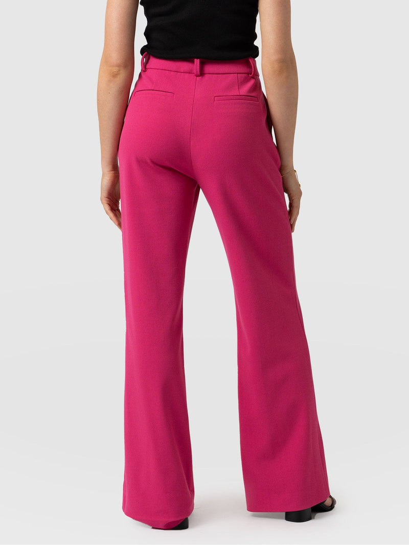 Cambridge Tailored Wide Leg Pant - Hot Pink