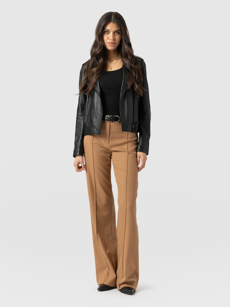 Cambridge Tailored Wide Leg Pant - Tan