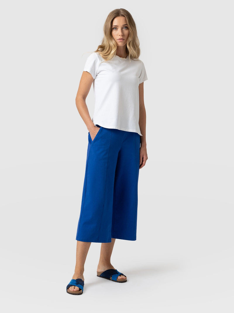 Cara Wide Leg Culotte - Cobalt Blue