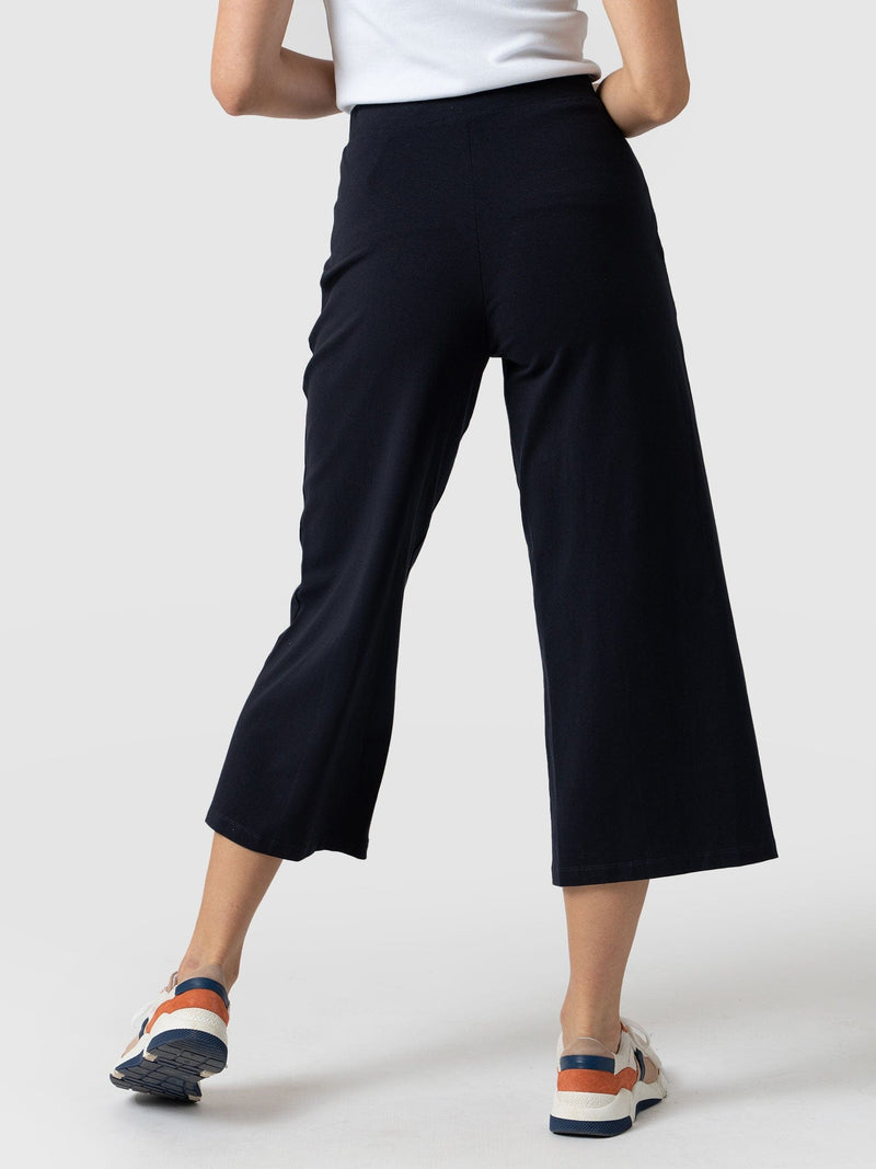 Cara Wide Leg Culotte - Navy