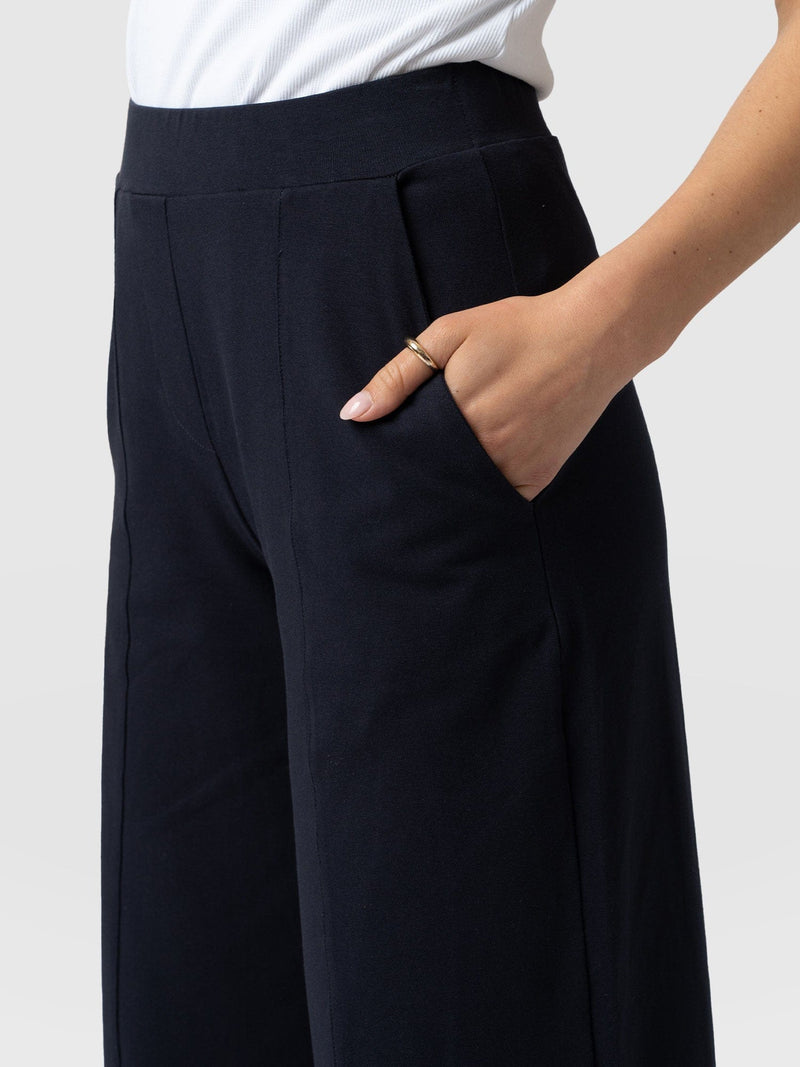 Cara Wide Leg Culotte - Navy