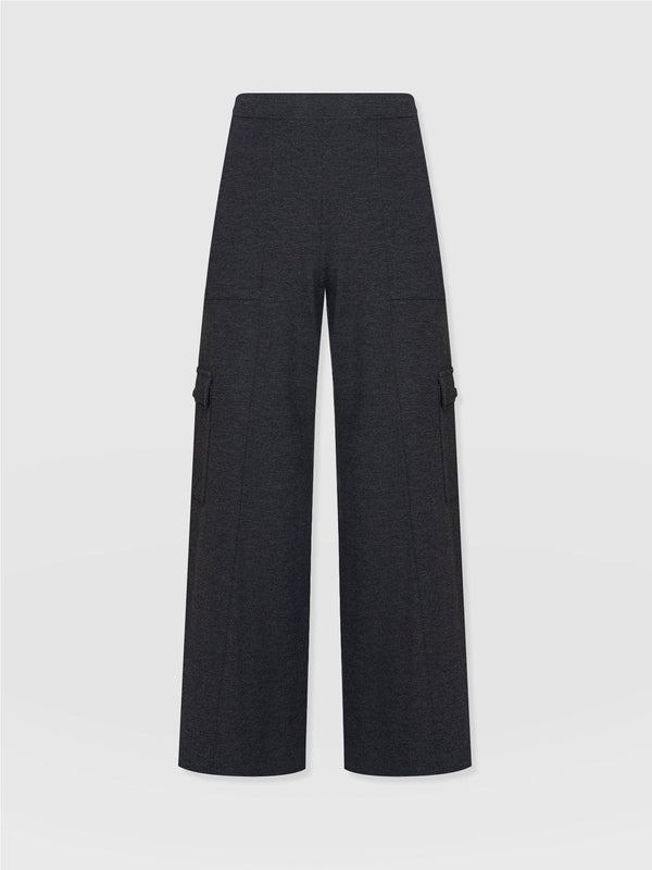 Cargo Chelsea Wide Leg Pant - Charcoal