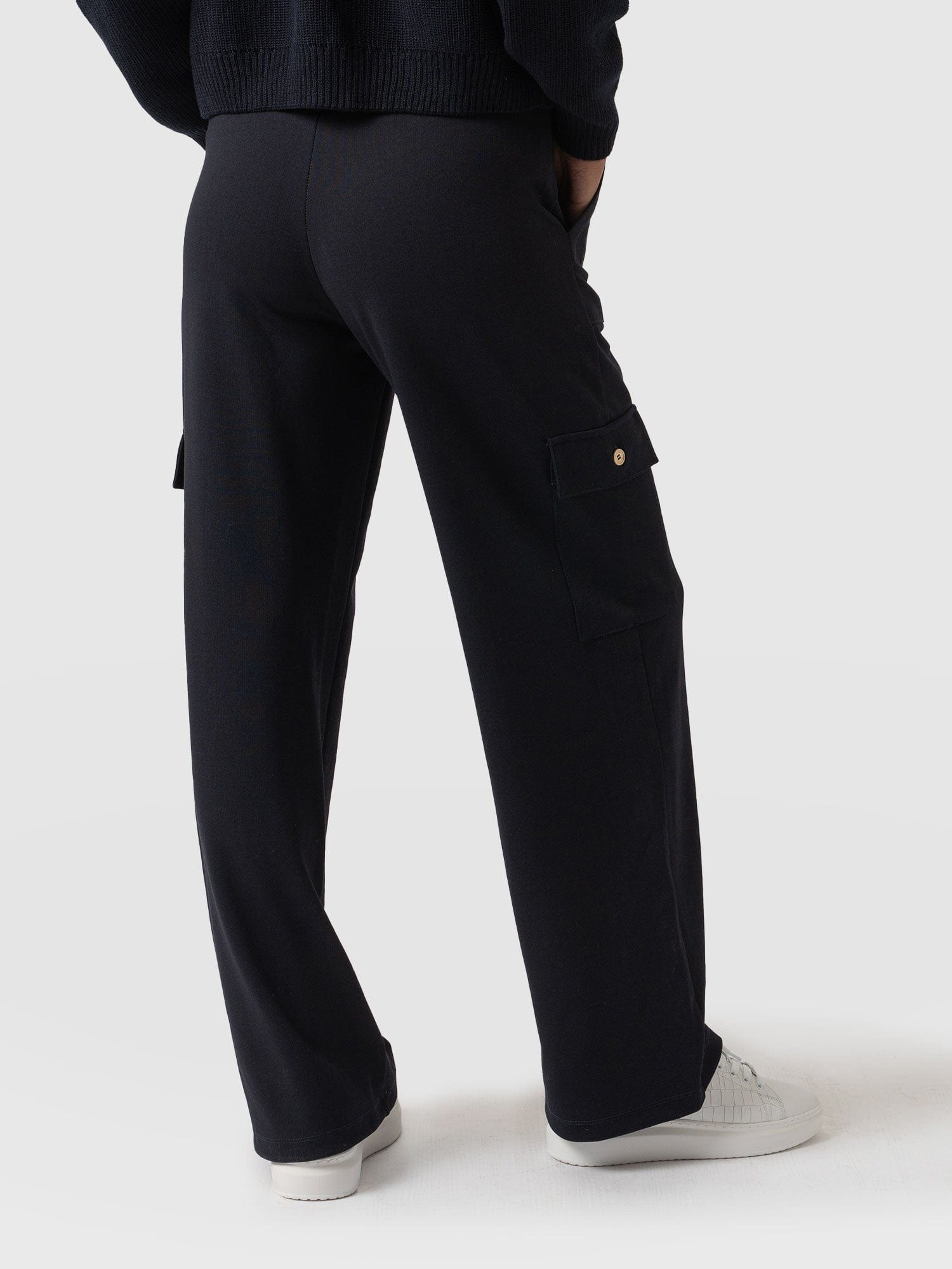 Cargo Chelsea Wide Leg Pant Navy  - Women's Trousers | Saint + Sofia® UK