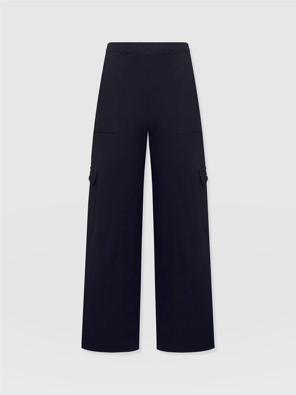 Cargo Chelsea Wide Leg Pant - Navy