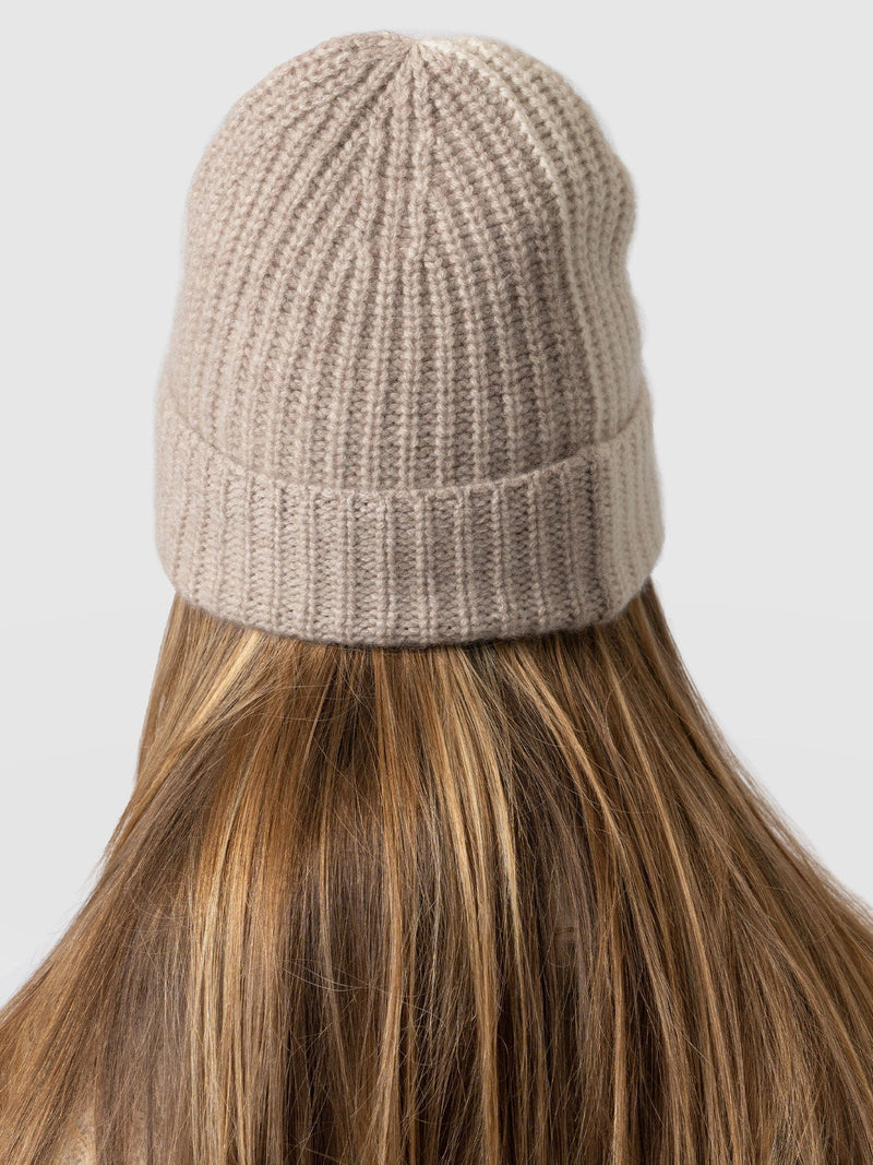 Cashmere Beanie - Cream/Beige