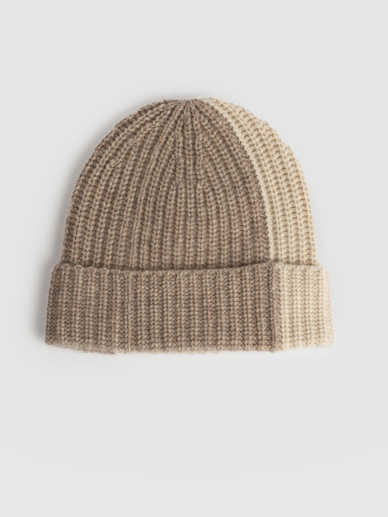 Cashmere Beanie - Cream/Beige